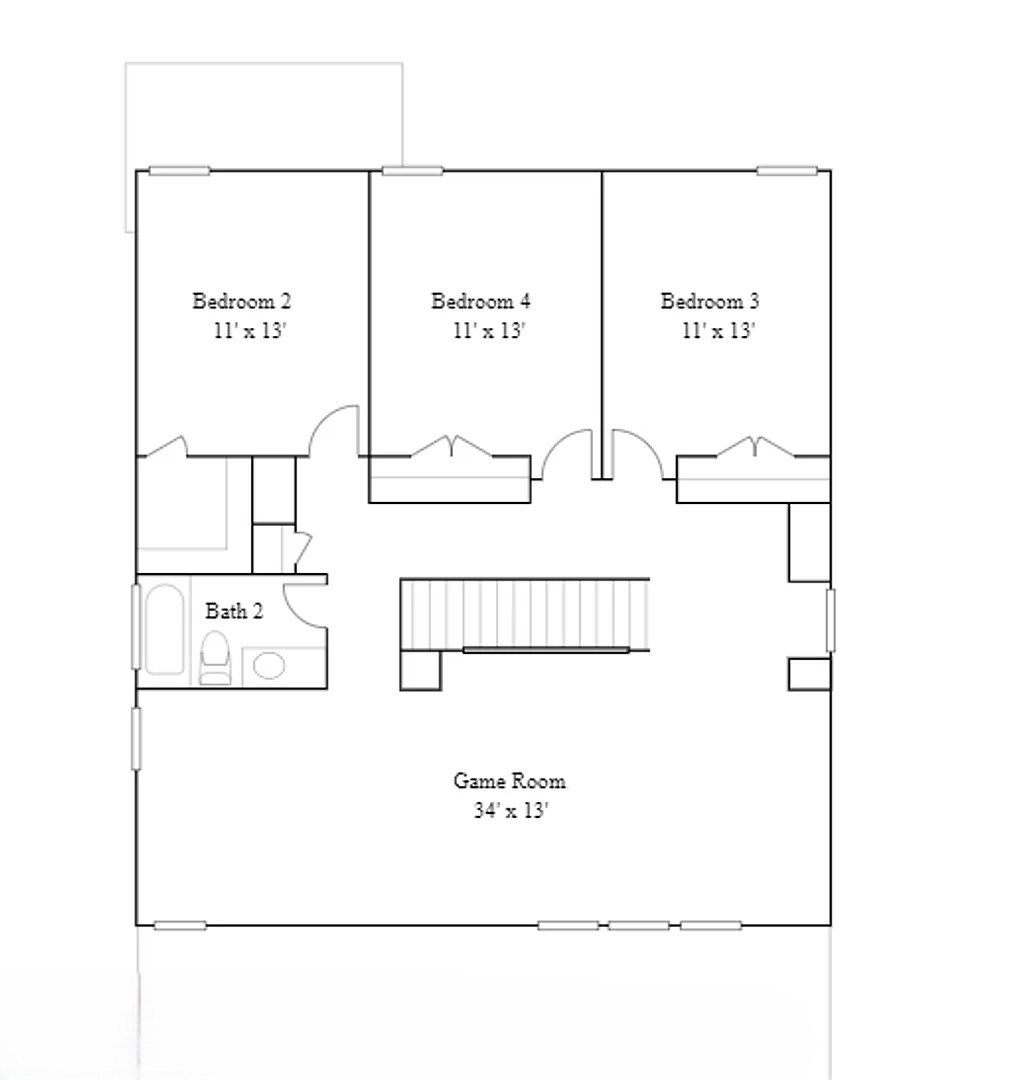 129 Perfect World Loop Jarrell, TX 76537 - Photo 3 of 31 Visualize the layout and flow of this residence, including three bedrooms and a game room.