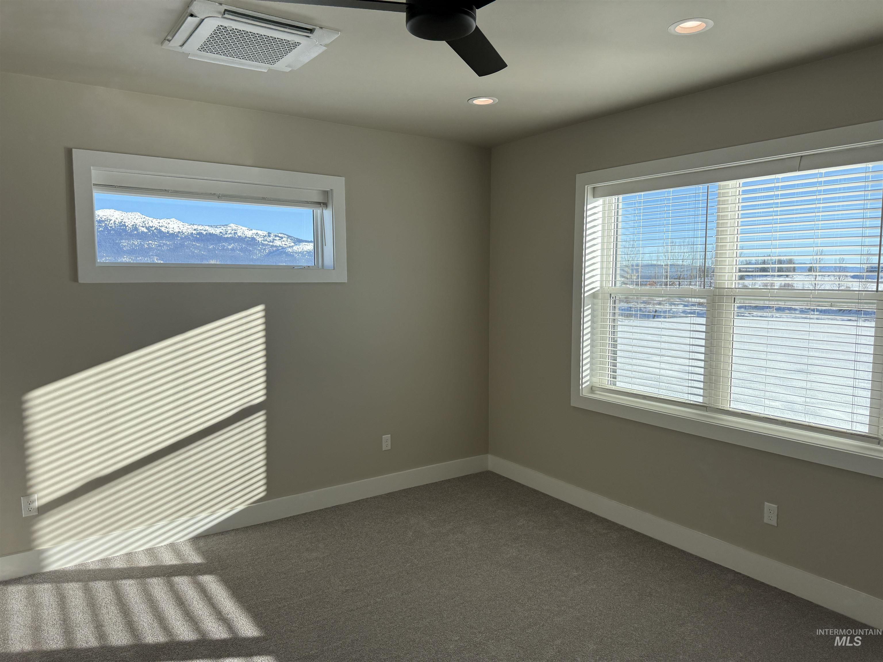 14059 Mulberry McCall, ID 83638 - Photo 11 of 32 Primary Suite with cooling unit, a ceiling fan, carpet floors, and recessed lighting