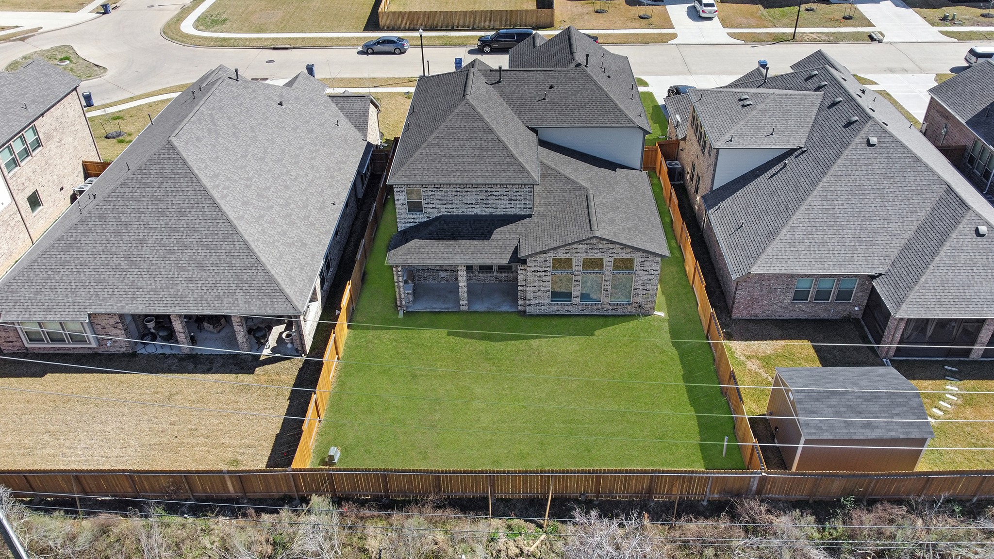 8 Palmero Way Manvel, TX 77578 - Photo 32 of 34 an aerial view of a house with swimming pool