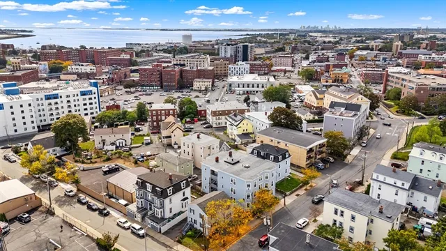an aerial view of a city