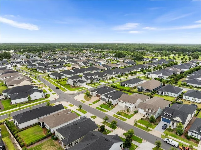an aerial view of a city with lots of residential buildings