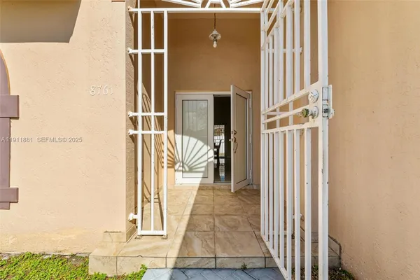 a view of a door front of a house