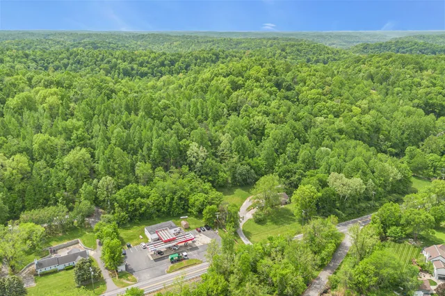 a view of a lush green field