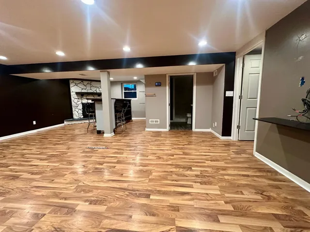 a view of a kitchen with a sink