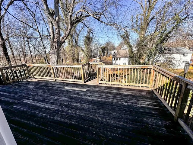 a view of deck with wooden floor