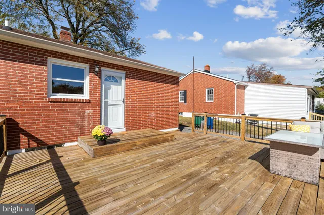 a front view of a house with patio
