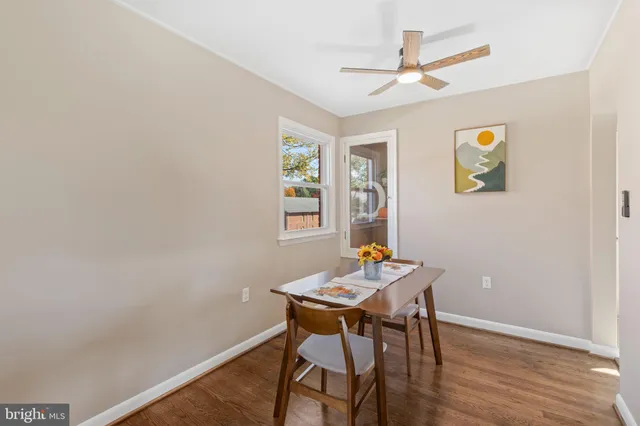 a workspace with furniture and window