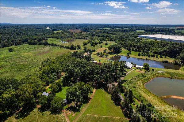 a view of a lake with a city