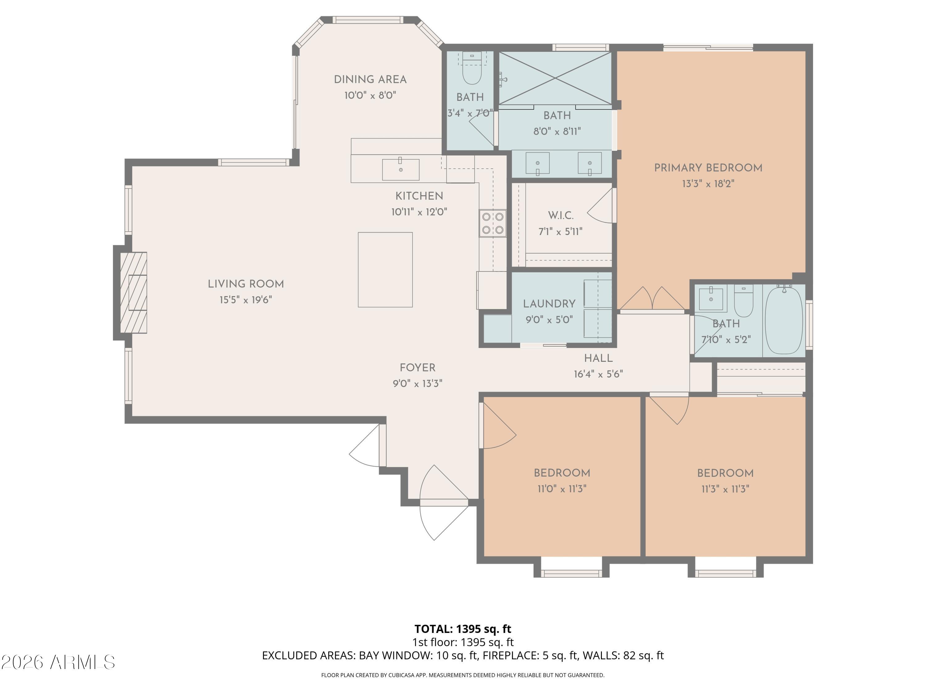 1107 North 59th Street Mesa, AZ 85205 - Photo 32 of 32 Floor Plan
