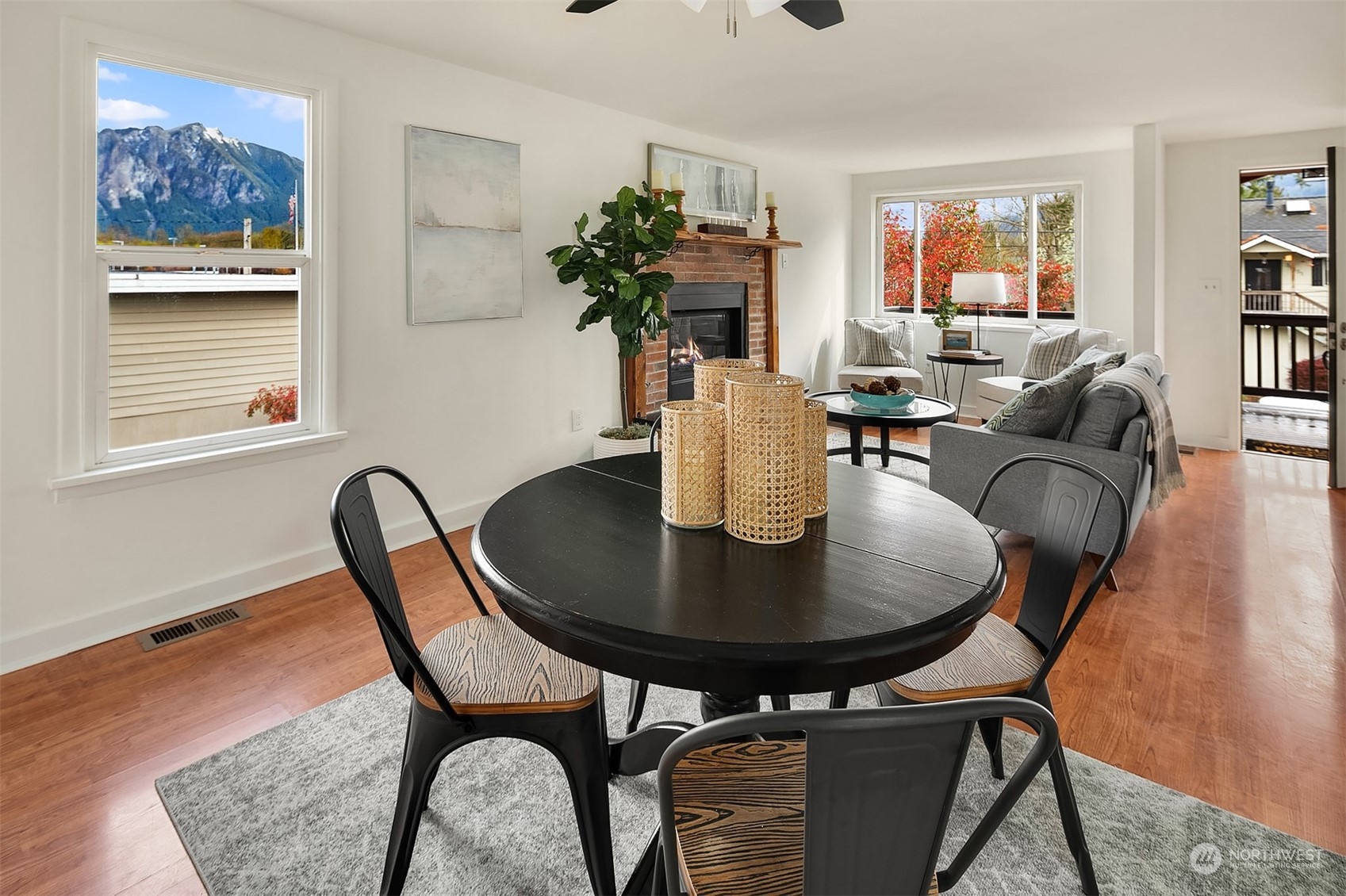 39152 Southeast Delta Street Snoqualmie, WA 98065 - Photo 6 of 26 a view of a dining room with furniture and window