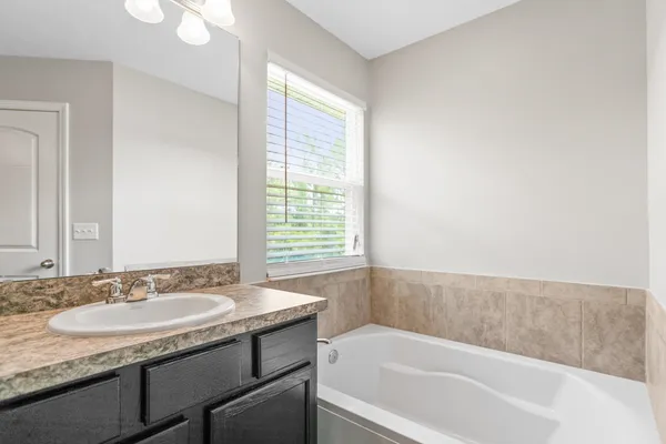 an empty room with a window