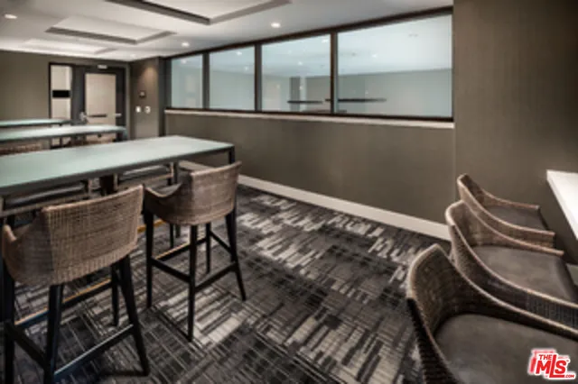 a dining room with furniture