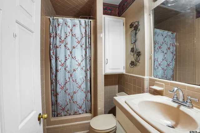 a bathroom with a sink and toilet