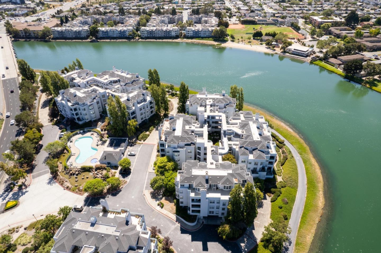 720 Promontory Point Lane, Unit 2305 Foster City, CA 94404 - Photo 4 of 78 an aerial view of a house with a lake view