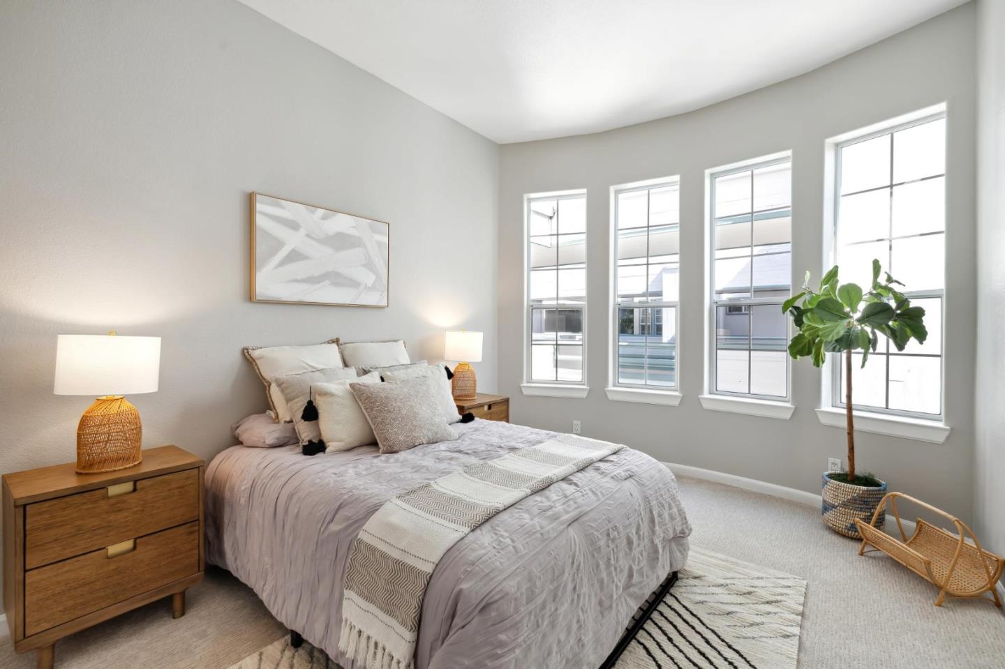 720 Promontory Point Lane, Unit 2305 Foster City, CA 94404 - Photo 65 of 78 a bedroom with a bed and a large window