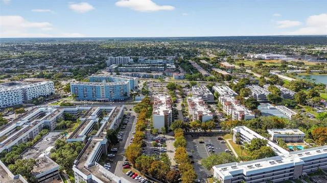 an aerial view of a city