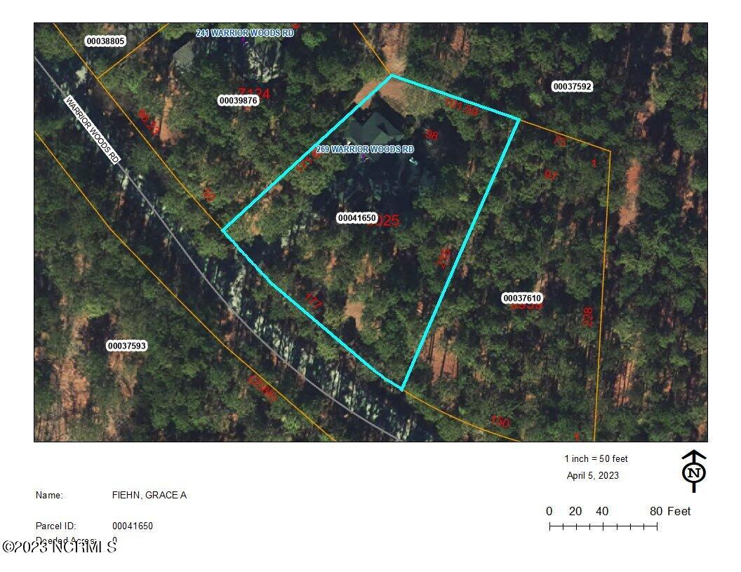 269 Warrior Woods Road Carthage, NC 28327 - Photo 37 of 38 Aerial Plat Map 269 Warrior Woods Rd.