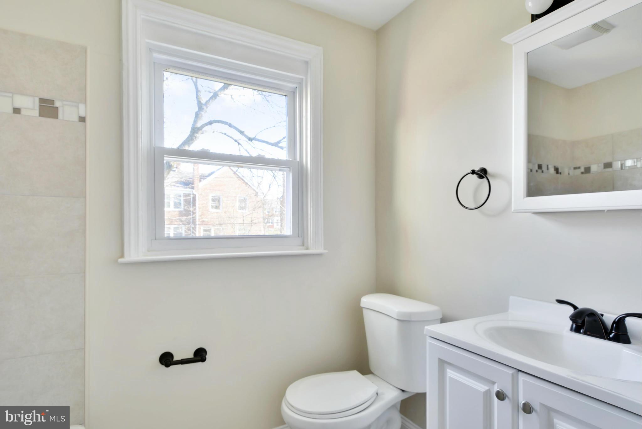 1602 Heathfield Road Baltimore, MD 21239 - Photo 20 of 27 a bathroom with a sink a toilet and a window