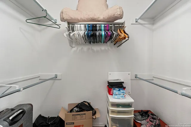 a store room with storage