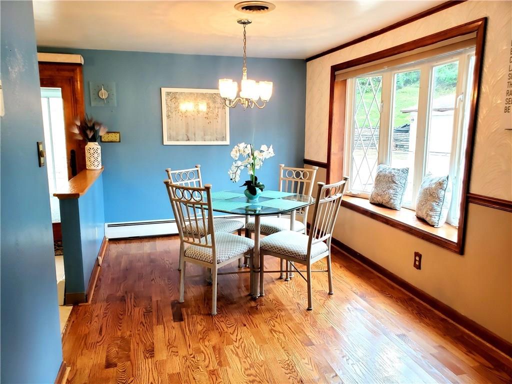 148 Morgan Hill Road Cuddy, PA 15031 - Photo 10 of 25 Don't let this 4 person table fool you, there is enough room to fit a large table in this room, along with a hutch! And the chef won't miss a thing during get togethers with the kitchen just off to the left!