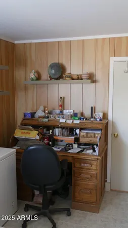 a kitchen with a stove and a table