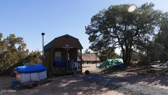 a view of an outdoor space with seating area