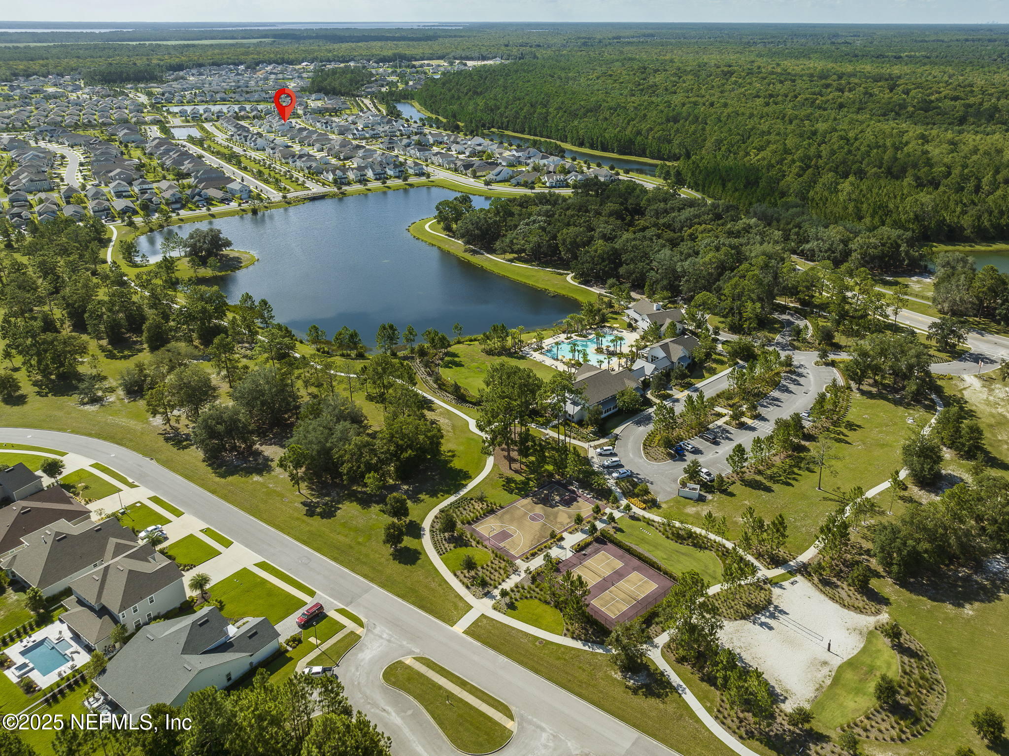 299 Clarys Run St. Augustine, FL 32092 - Photo 38 of 39 an aerial view of residential houses with outdoor space