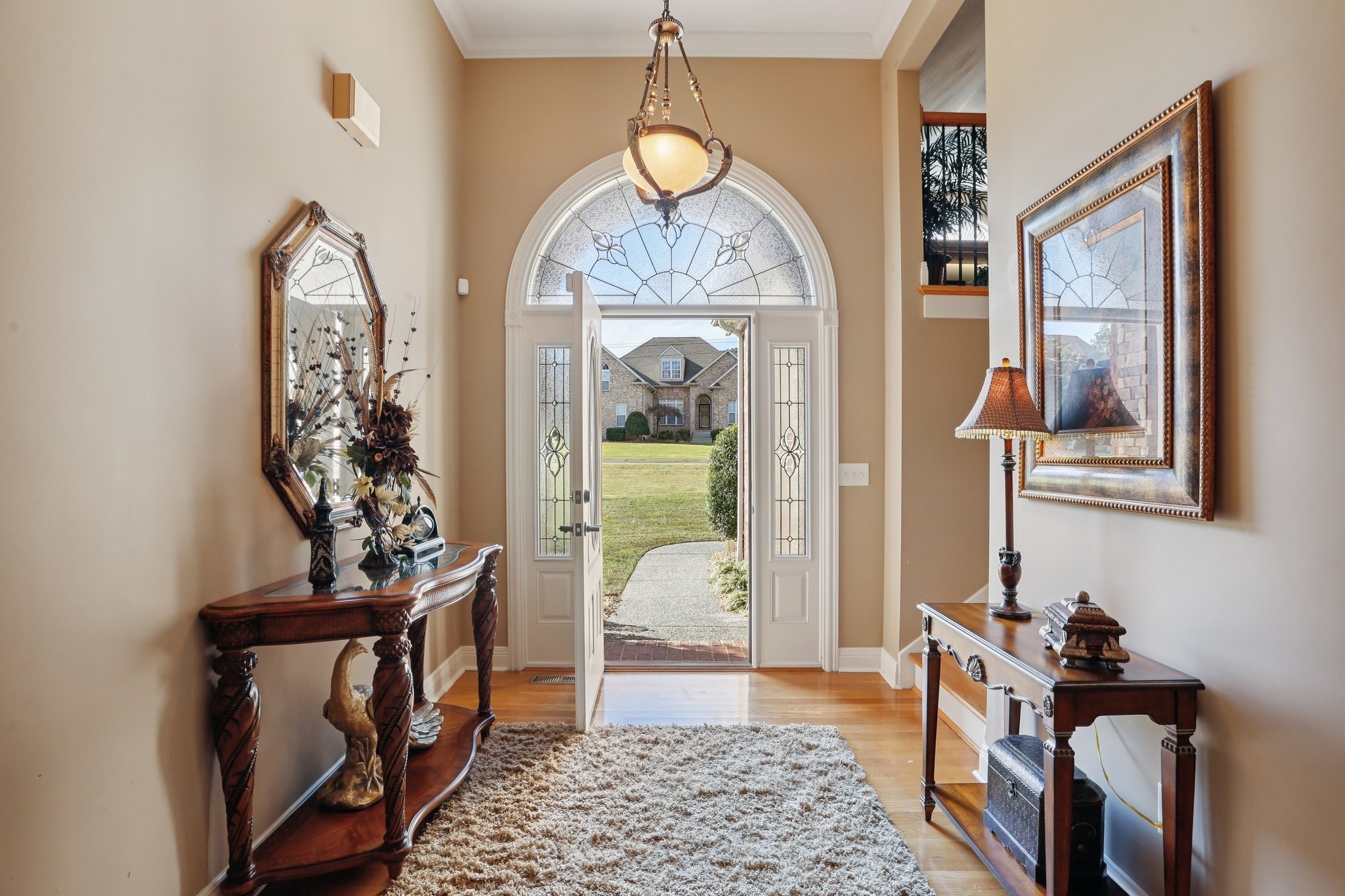 4015 Pilgrim Trail Greenbrier, TN 37073 - Photo 7 of 76 a living room with furniture and a chandelier