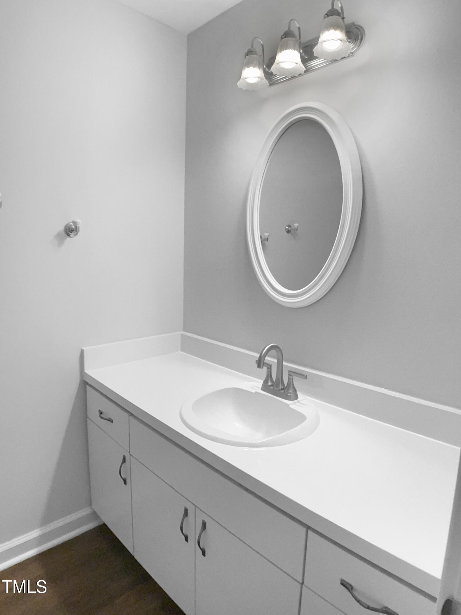 1432 Quarter Point Raleigh, NC 27615 - Photo 17 of 25 a bathroom with a sink and a mirror