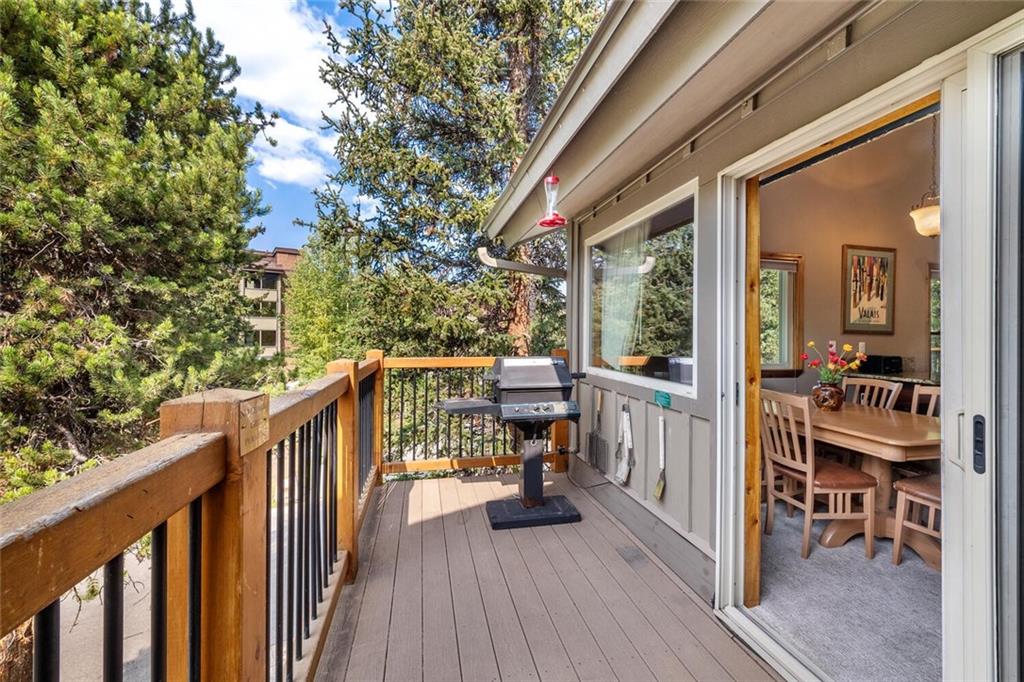 760 Columbine Road, Unit A12 Breckenridge, CO 80424 - Photo 10 of 35 a view of balcony with furniture and wooden deck