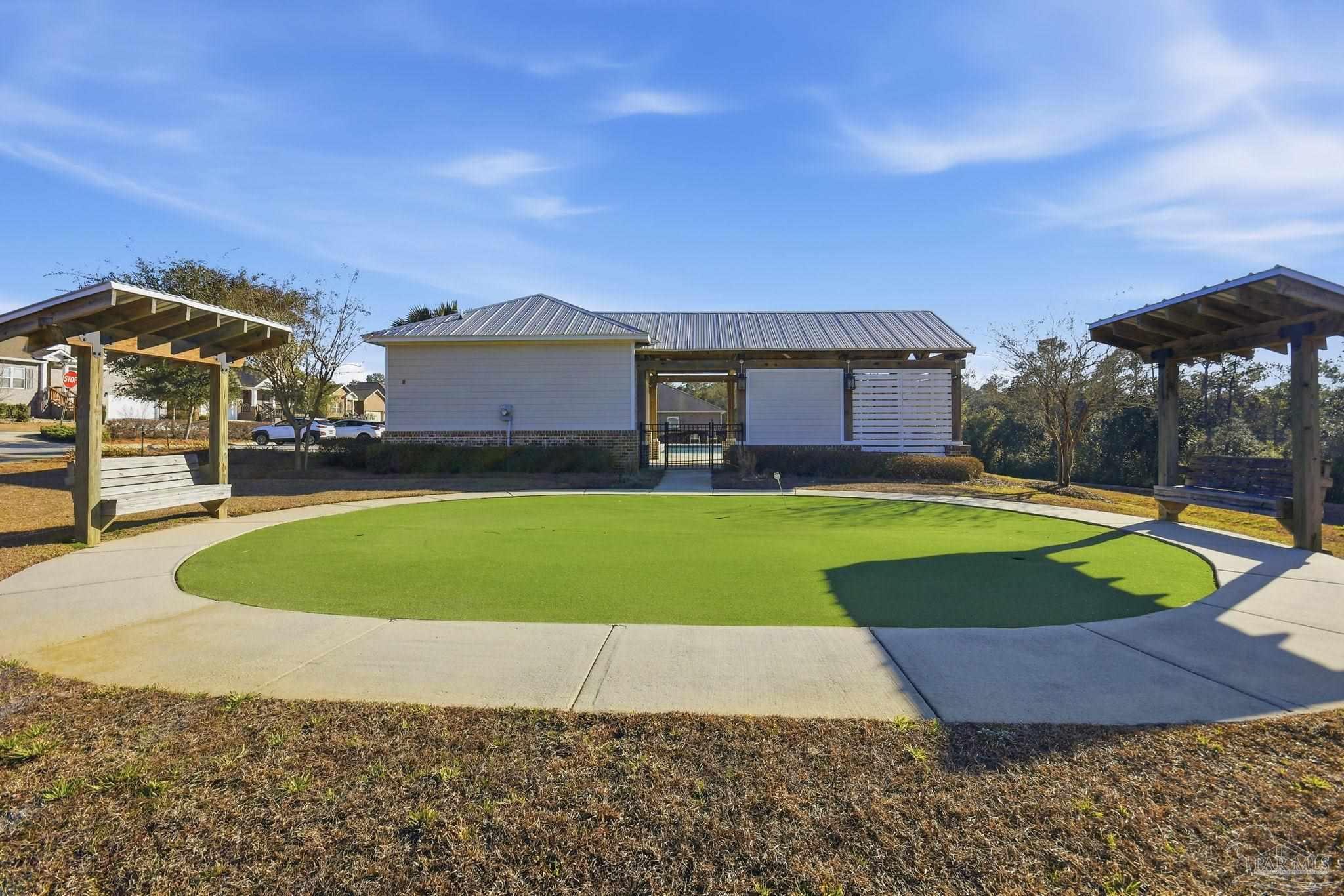 8038 Burnside Loop Pensacola, FL 32526 - Photo 45 of 48 a view of a house with a swimming pool and a yard