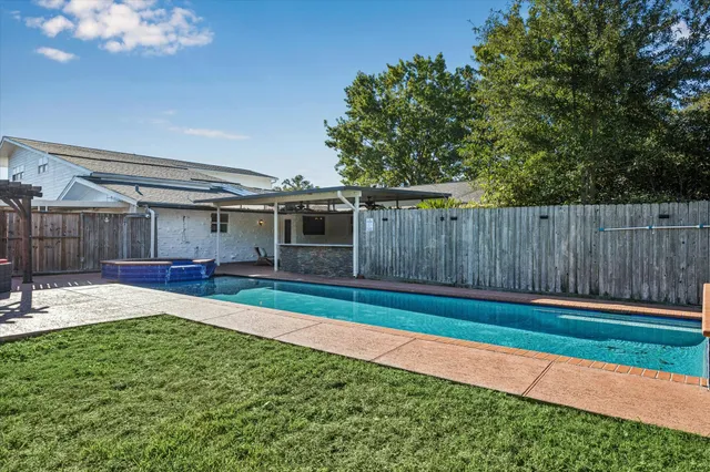 a house view with a garden space