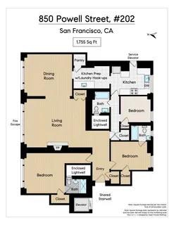 $1,250,000 | 850 Powell Street, Unit 202, San Francisco, CA 94108