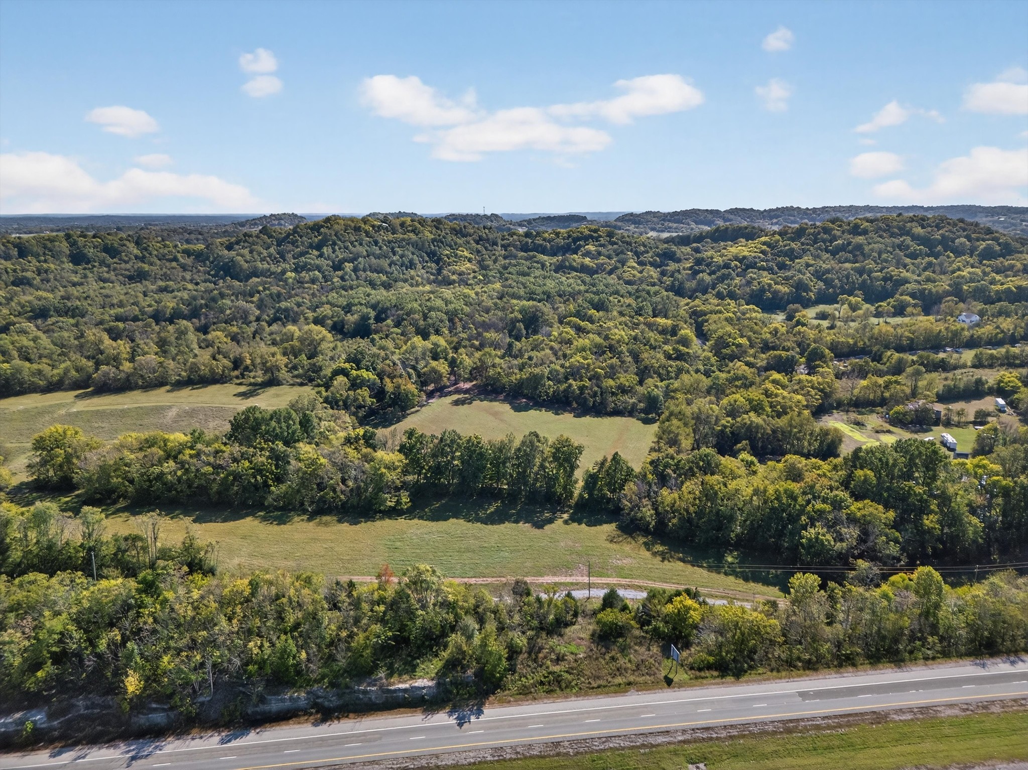 1844 Sedberry Road Thompson's Station, TN 37179 - Photo 22 of 28 an aerial view of residential houses with outdoor space and trees