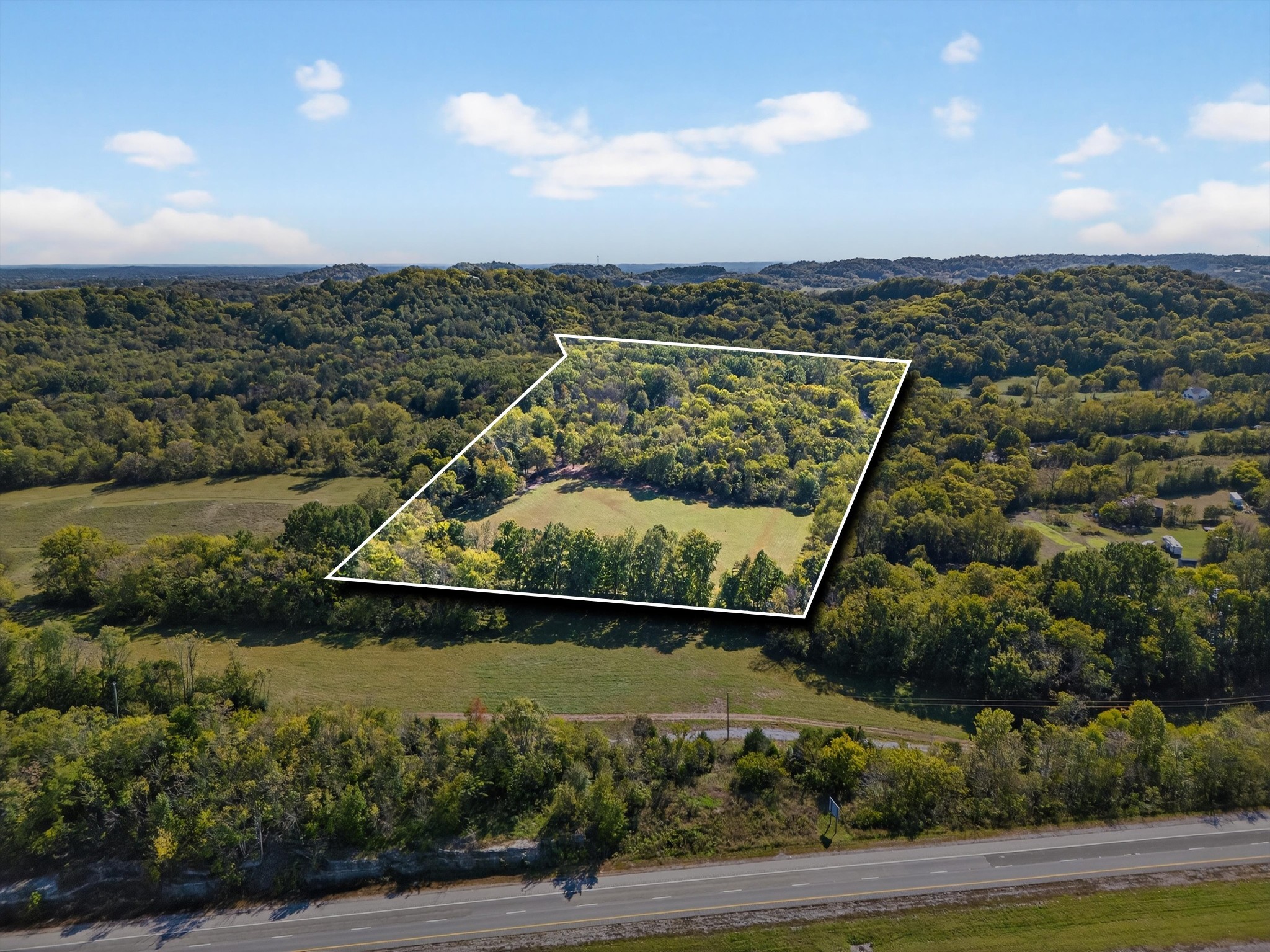 1844 Sedberry Road Thompson's Station, TN 37179 - Photo 23 of 28 an aerial view of residential building with swimming pool and ocean view