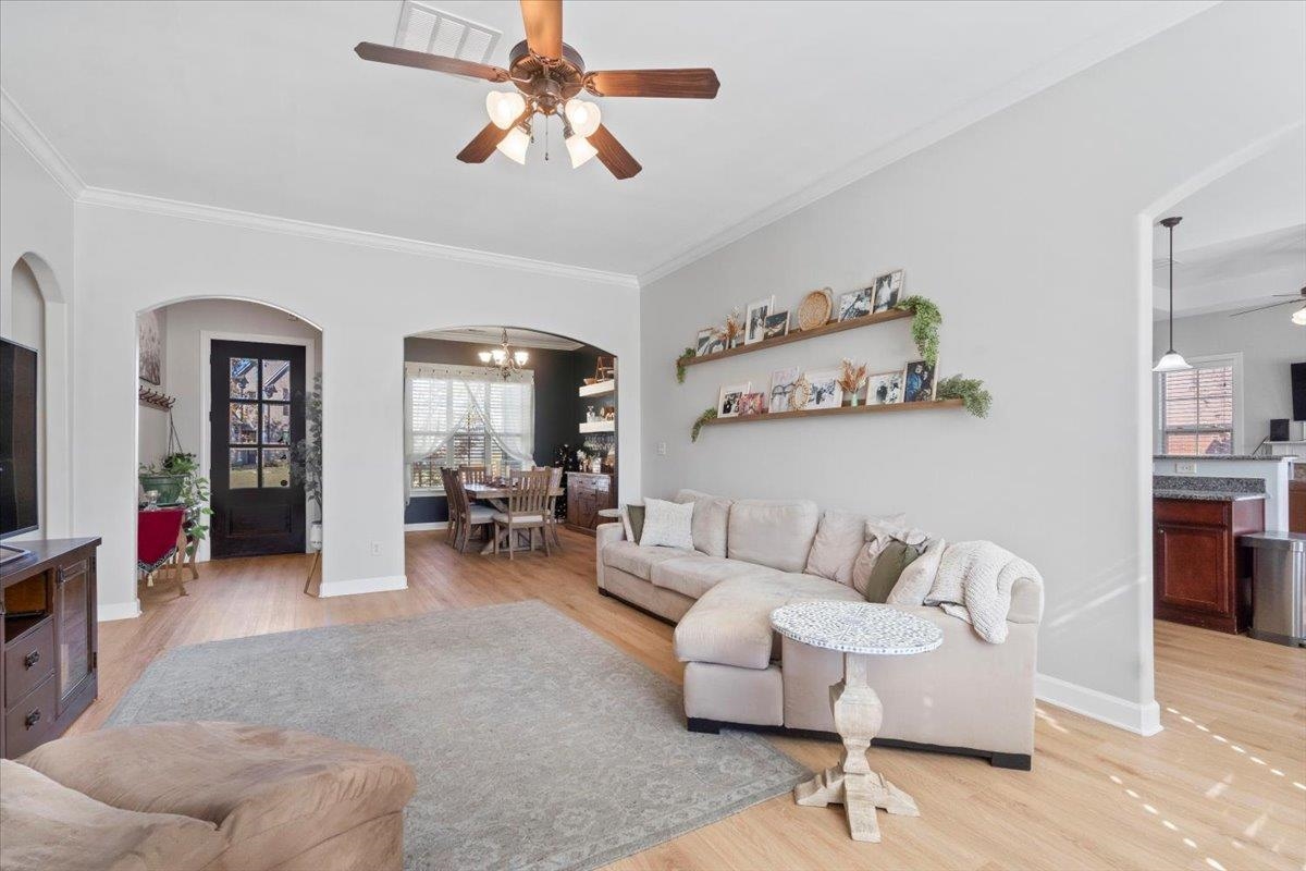 225 Estanaula Road Collierville, TN 38017 - Photo 8 of 38 a living room with furniture and wooden floor