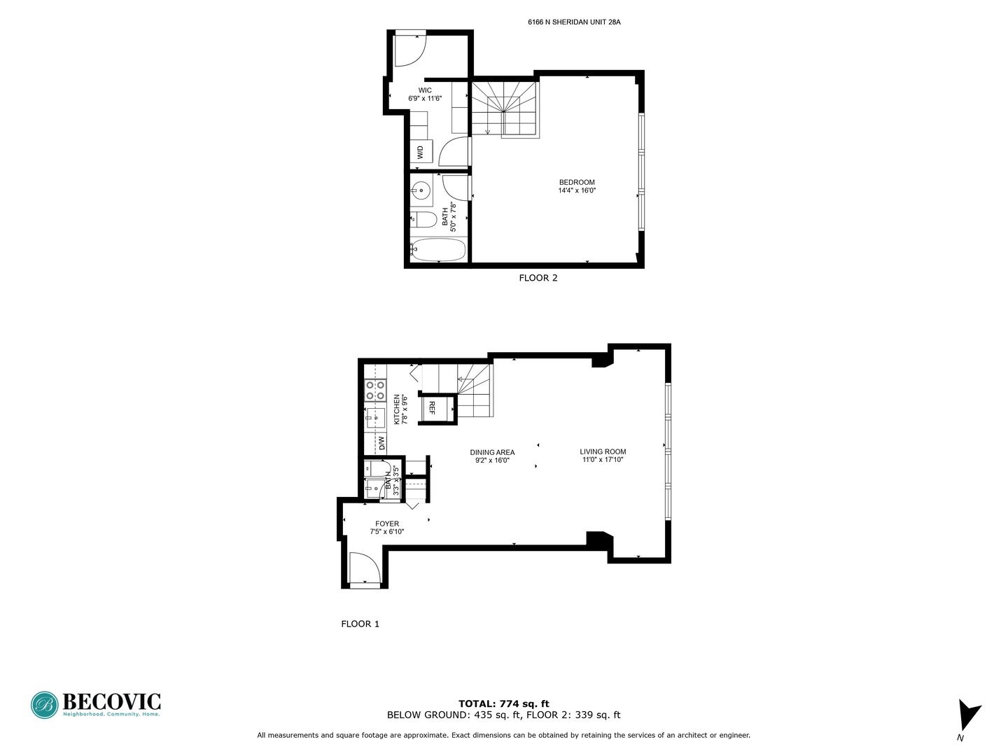 6166 North Sheridan Road, Unit 28A Chicago, IL 60660 - Photo 12 of 18 a picture of a floor plan
