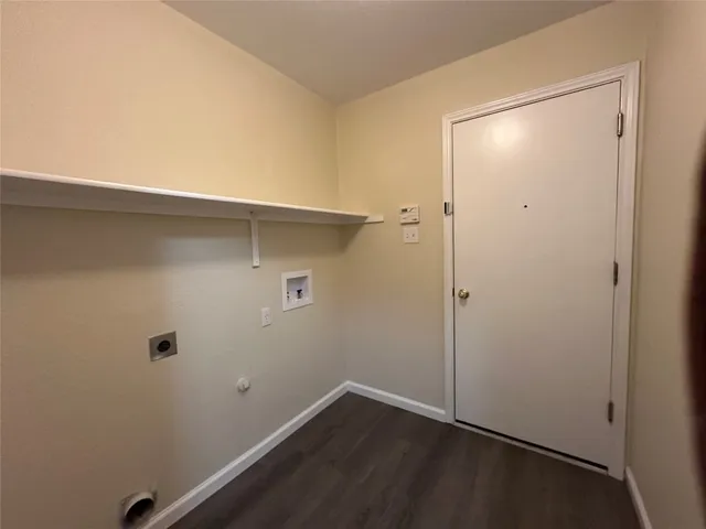 an empty room with a workbench