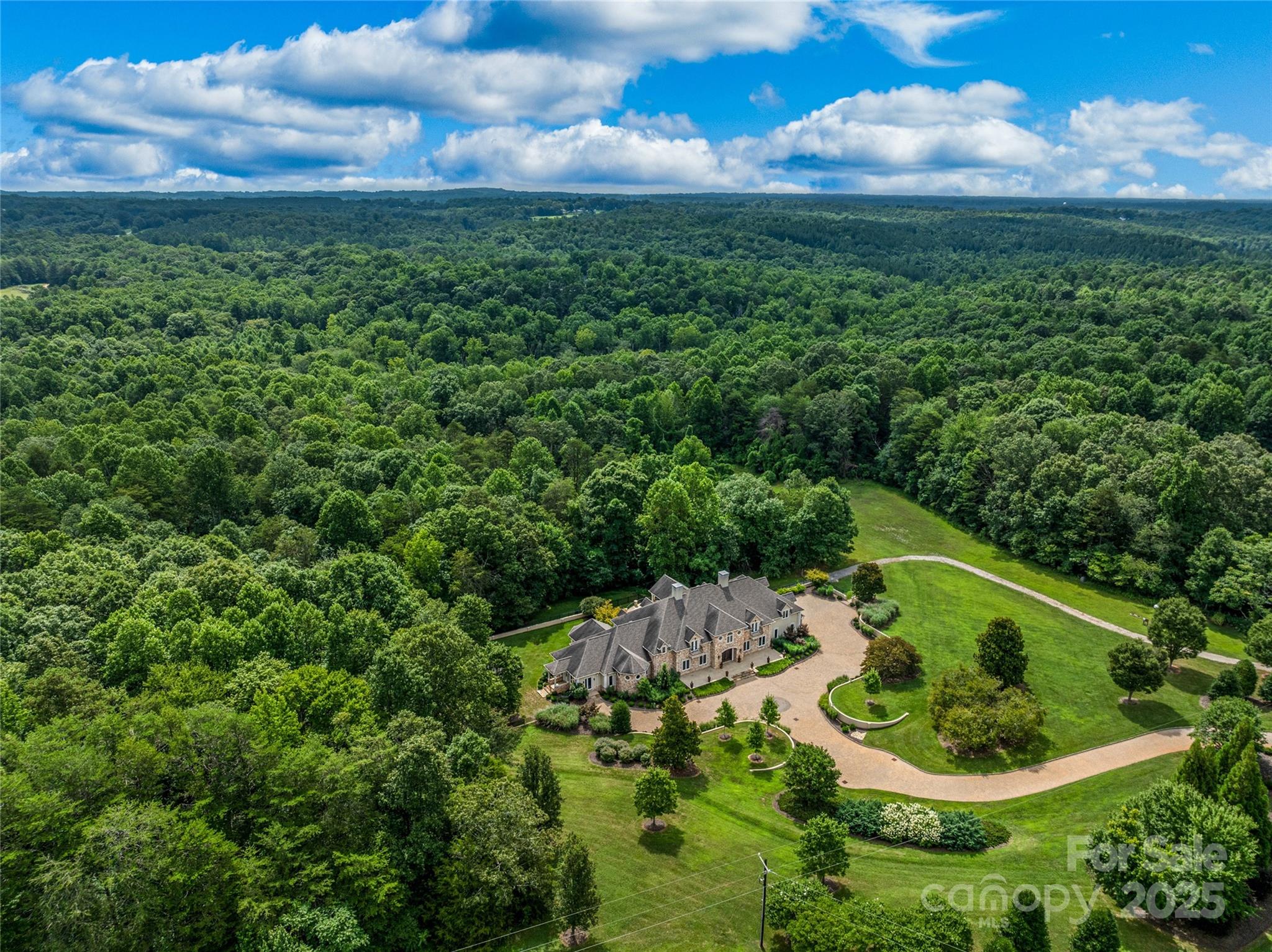 a view of a garden with an outdoor space