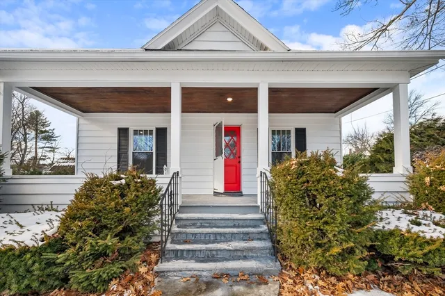 a front view of a house