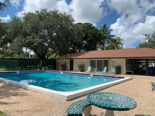 front view of a house with a patio
