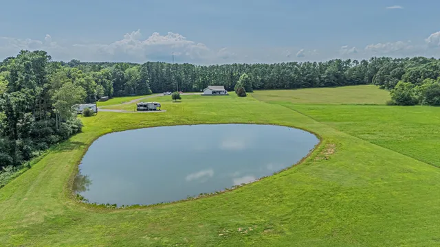 a view of a golf course with a garden