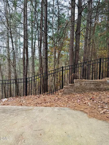 a view of wooden fence