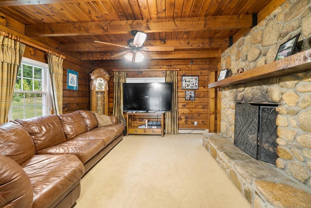 24 Ridge Trail Douglas, MA 01516 - Photo 19 of 36 a living room with furniture and a flat screen tv