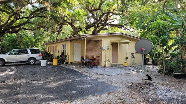 a view of a house with a patio