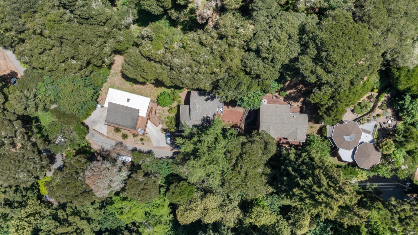 140 Baker Road Aptos, CA 95003 - Photo 52 of 62 an aerial view of a house with a yard and outdoor seating