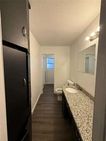a view of bathroom with dual sinks