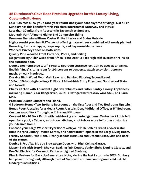 45 Dutchman's Cove Road Midway, GA 31320 - Photo 9 of 46 Goody Sheet