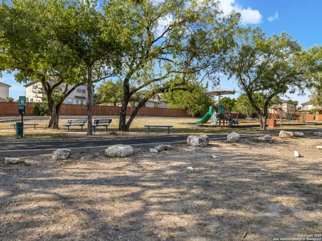 a view of road with large trees