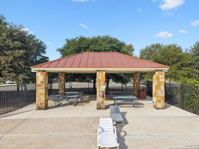 a view of outdoor space with seating